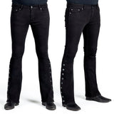Essentials Collection Pants Hellraiser Side Button Jeans - Black