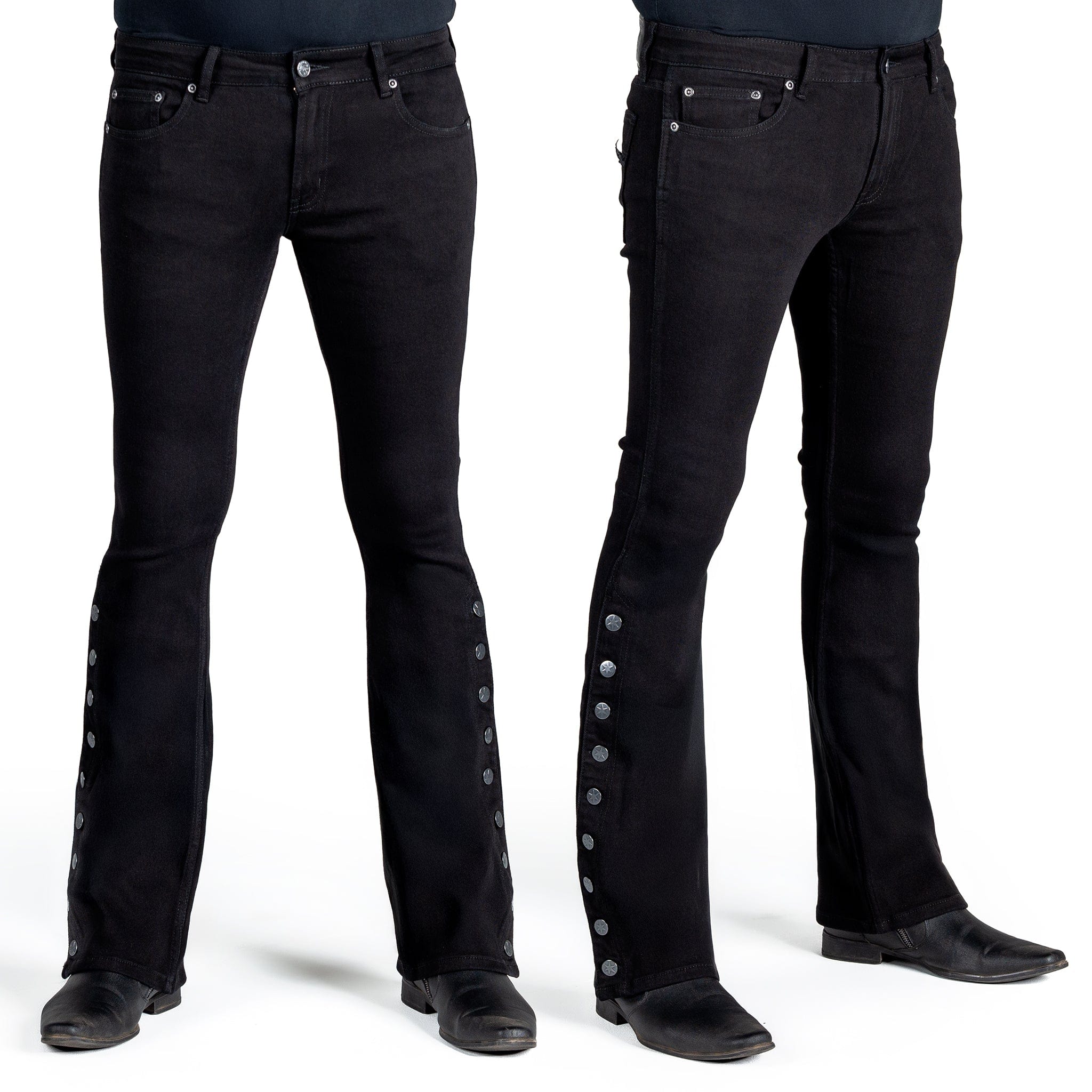 Essentials Collection Pants Hellraiser Side Button Jeans - Black