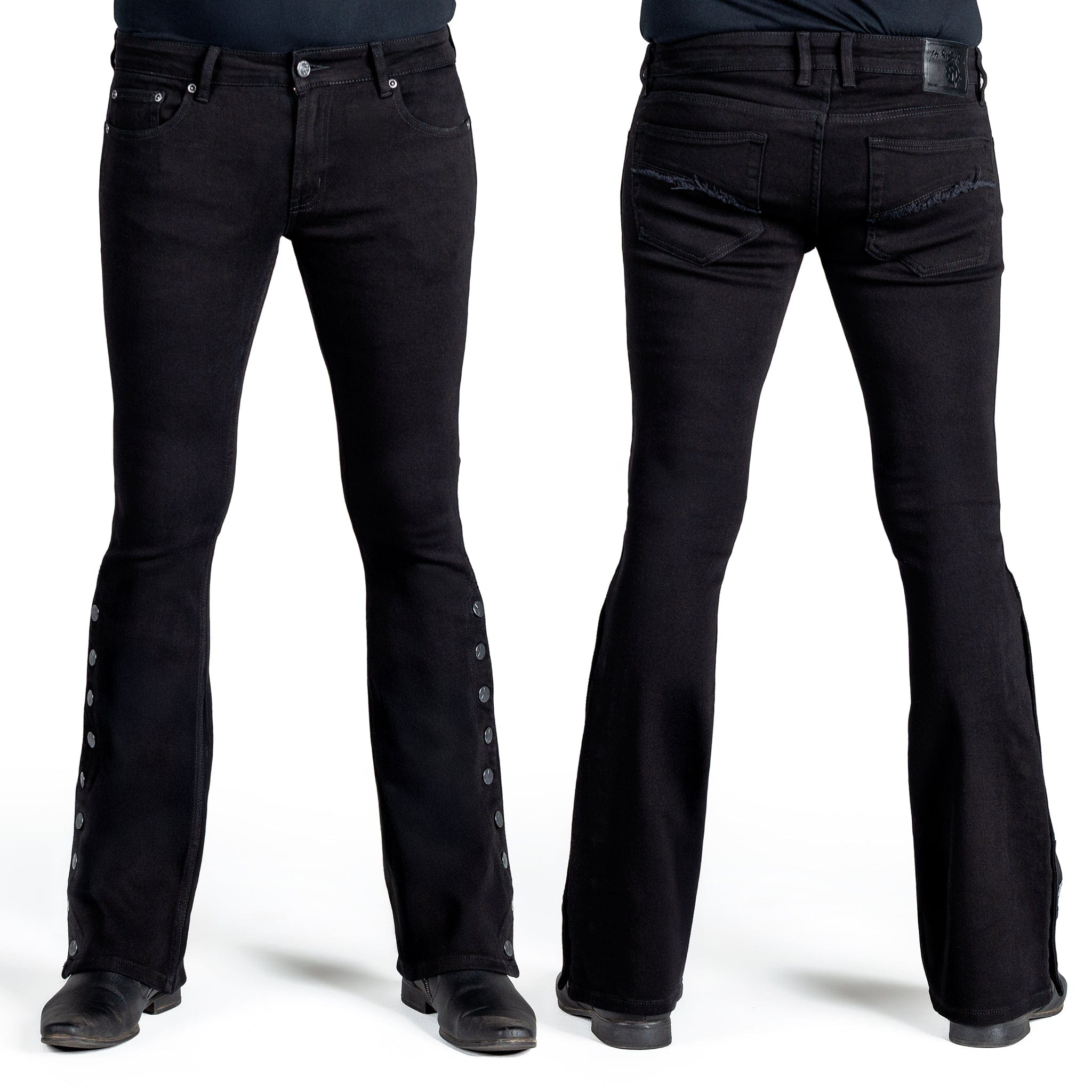 Essentials Collection Pants Hellraiser Side Button Jeans - Black