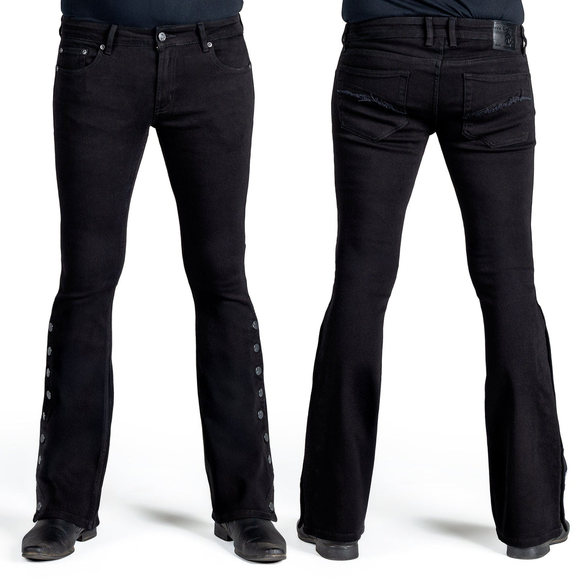 Essentials Collection Pants Hellraiser Side Button Jeans - Black