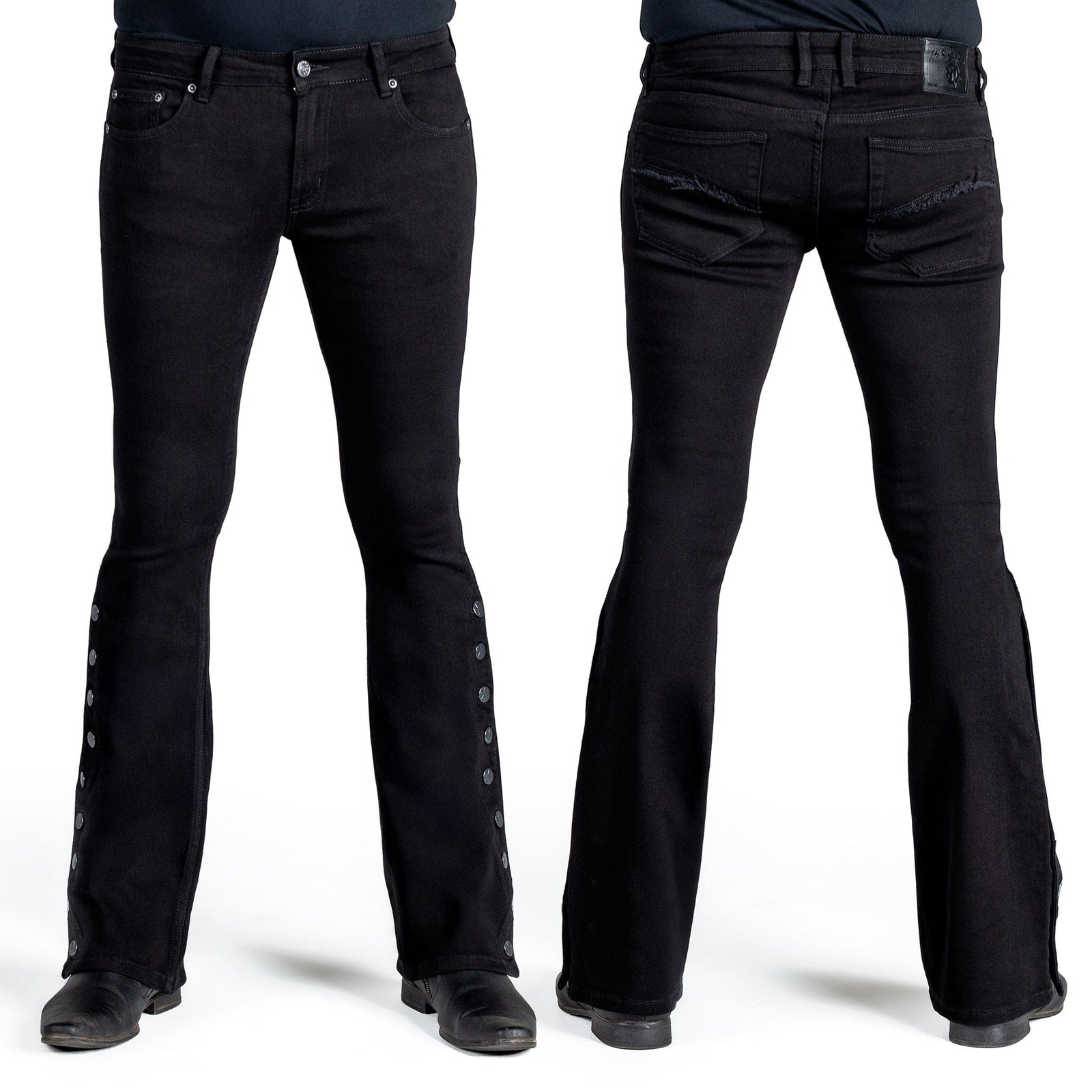 Essentials Collection Pants Hellraiser Side Button Jeans - Black