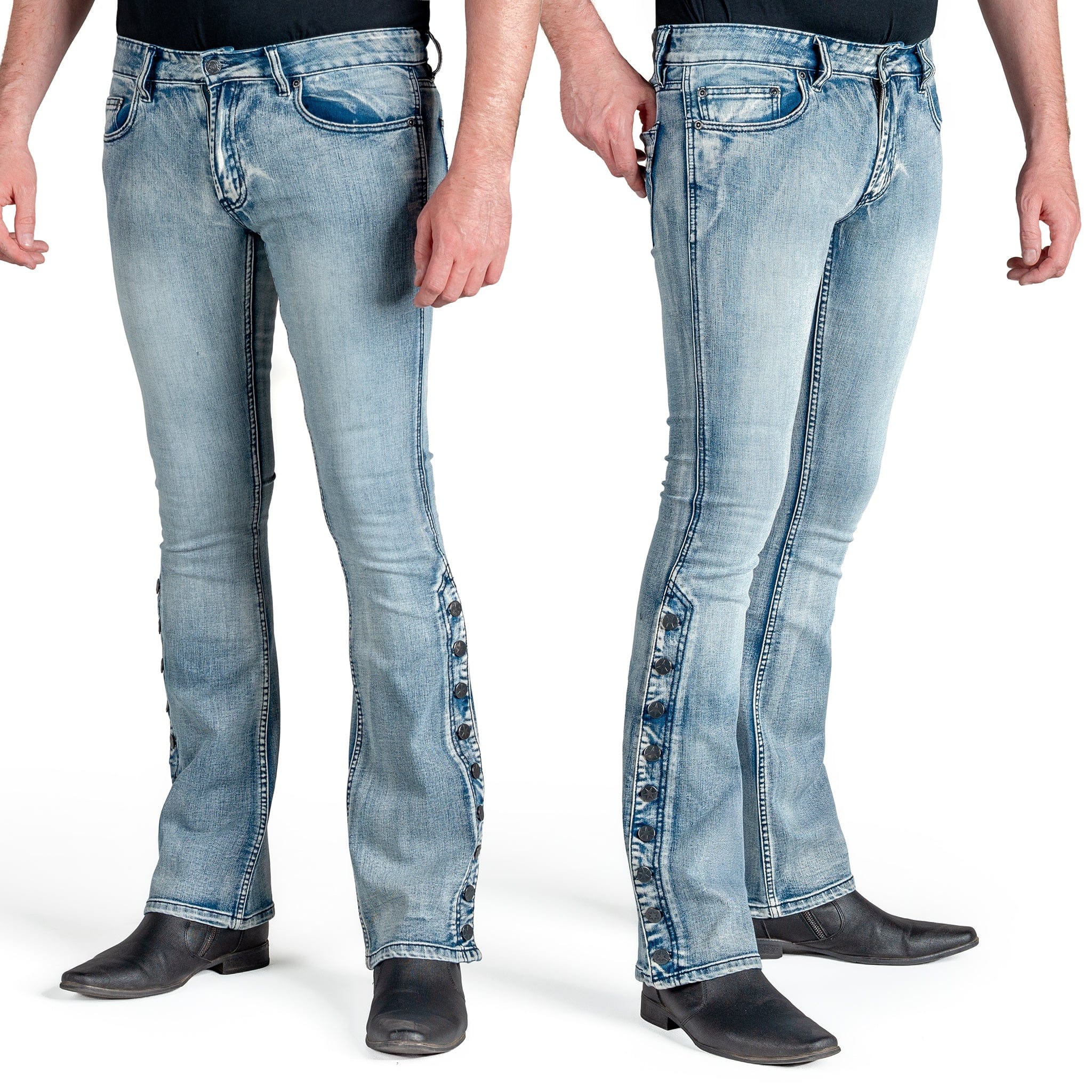 Essentials Collection Pants Hellraiser Side Button Jeans - Classic Blue