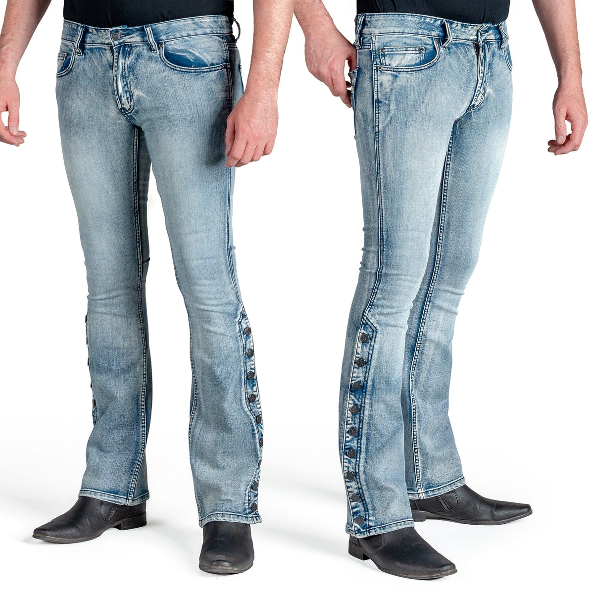 Essentials Collection Pants Hellraiser Side Button Jeans - Classic Blue