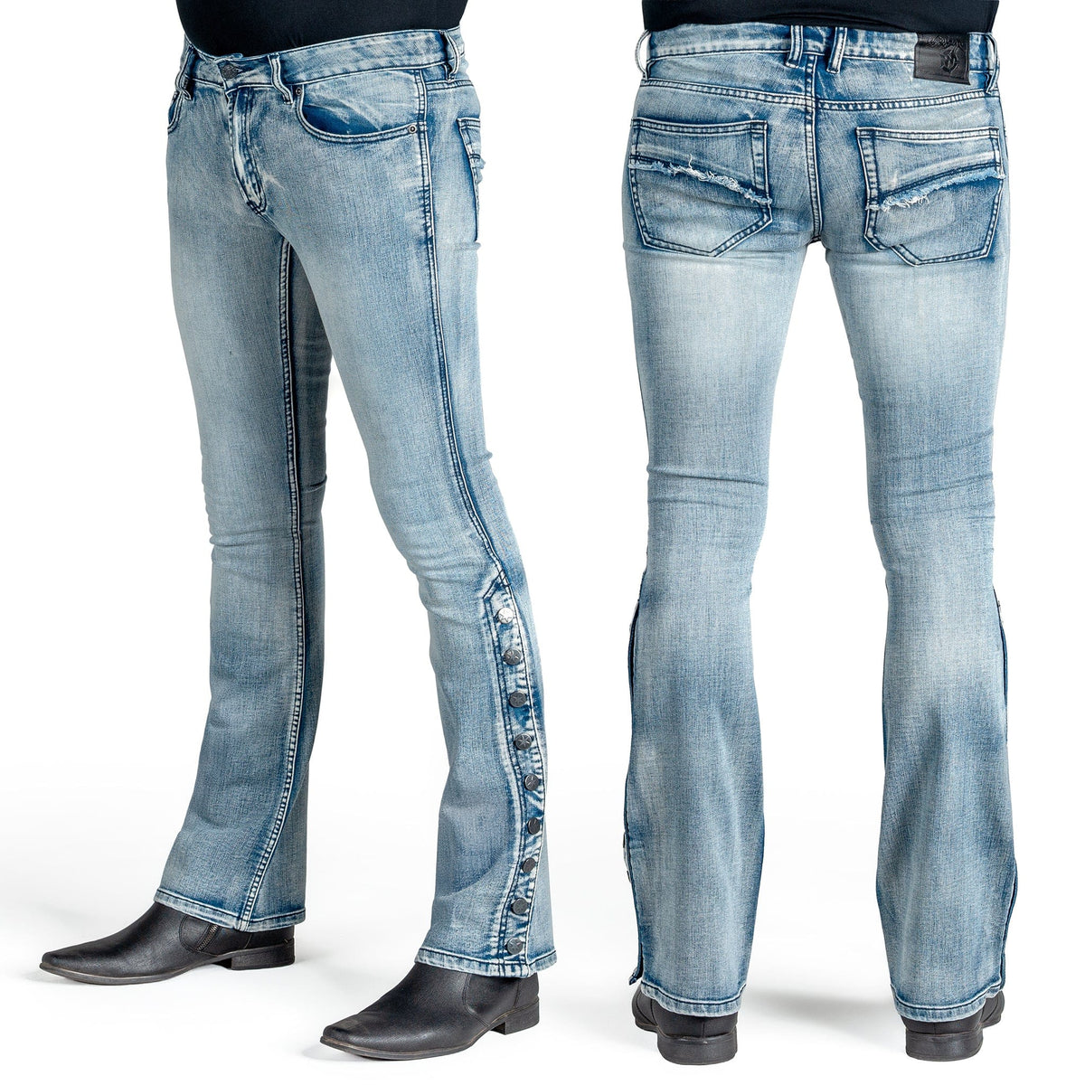 Essentials Collection Pants Hellraiser Side Button Jeans - Classic Blue