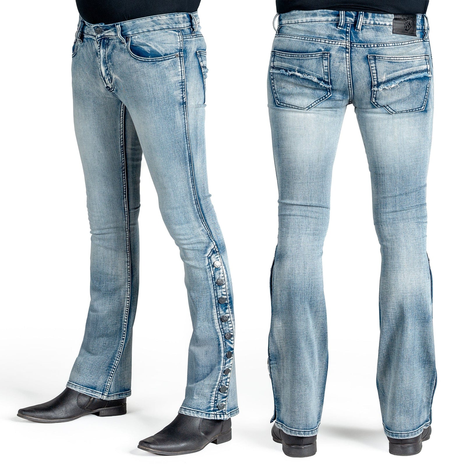 Essentials Collection Pants Hellraiser Side Button Jeans - Classic Blue