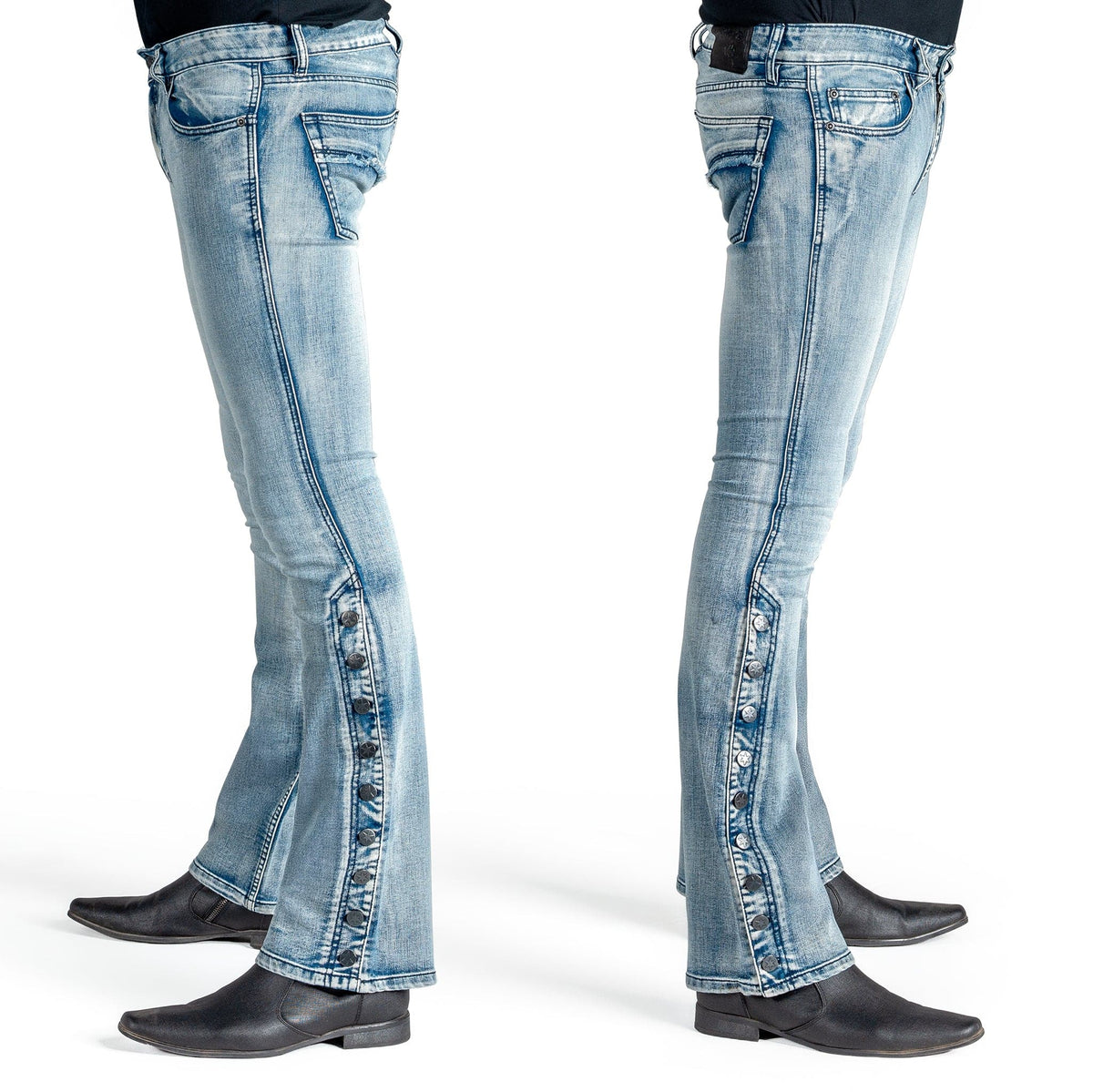 Essentials Collection Pants Hellraiser Side Button Jeans - Classic Blue