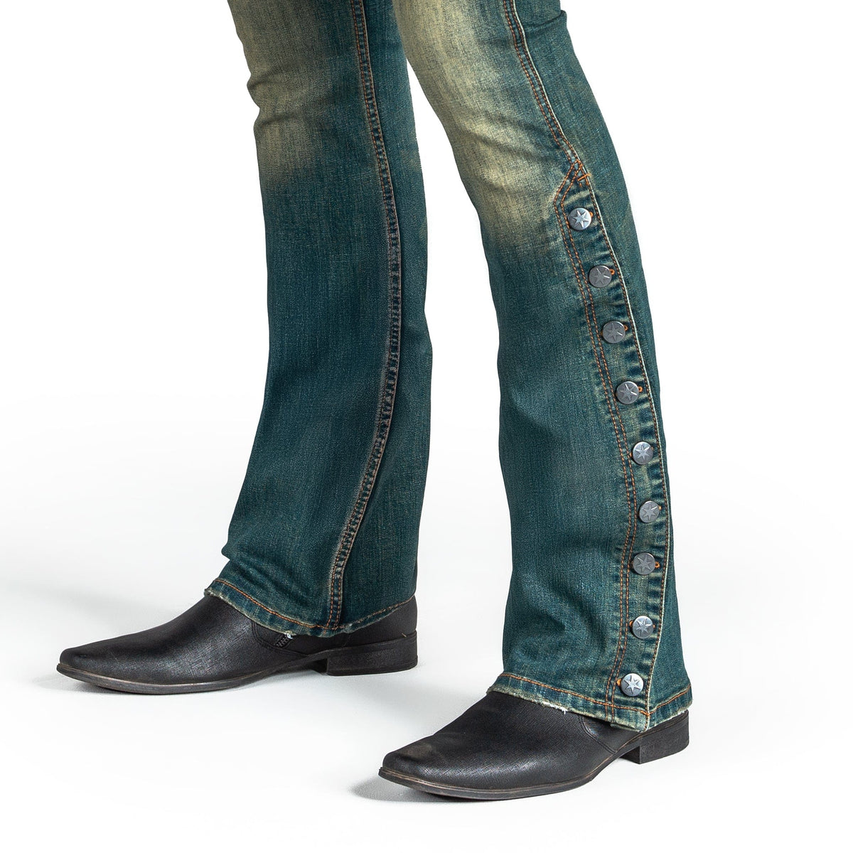 Essentials Collection Pants Hellraiser Side Button Jeans - Vintage Blue