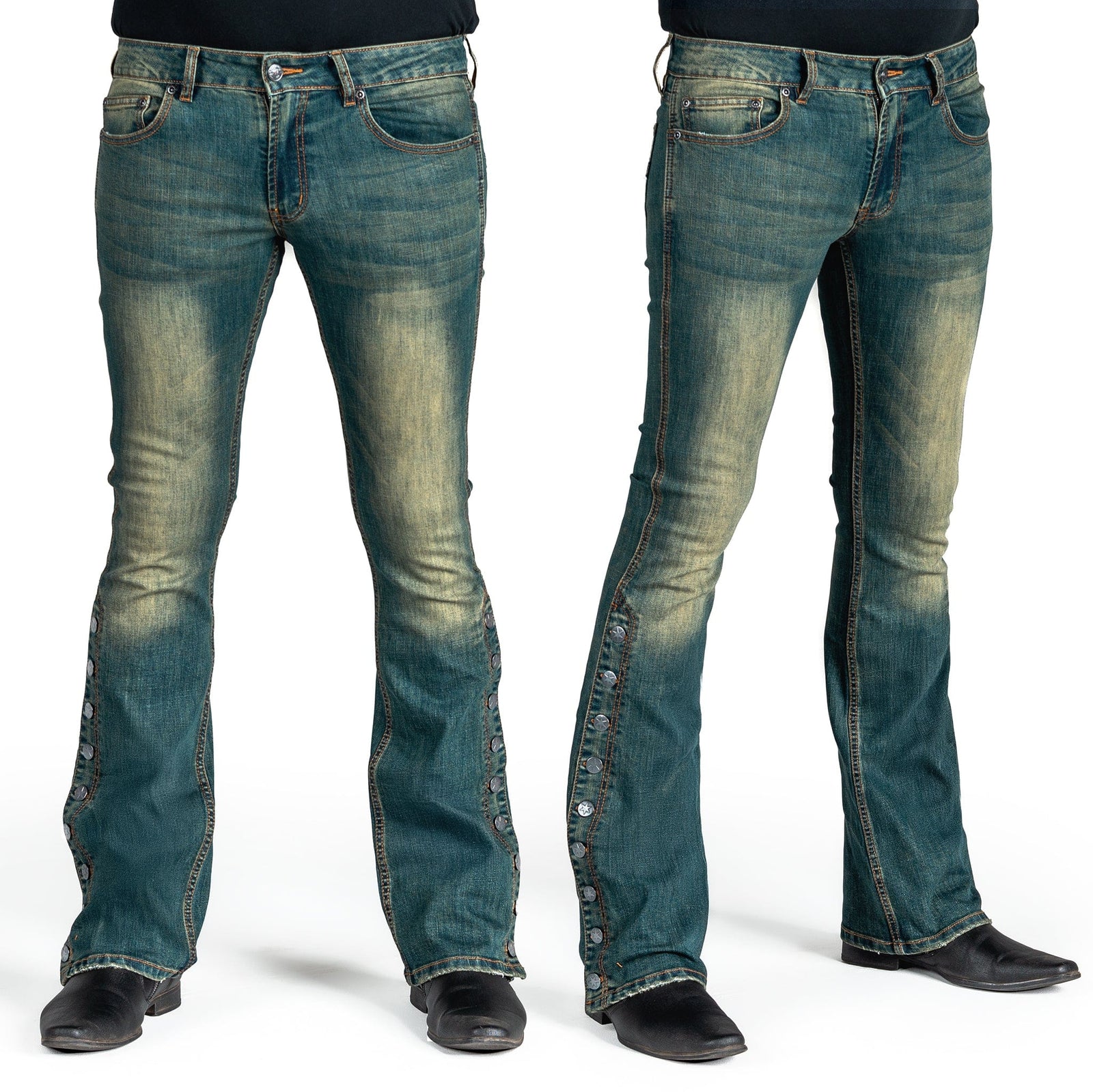 Essentials Collection Pants Hellraiser Side Button Jeans - Vintage Blue