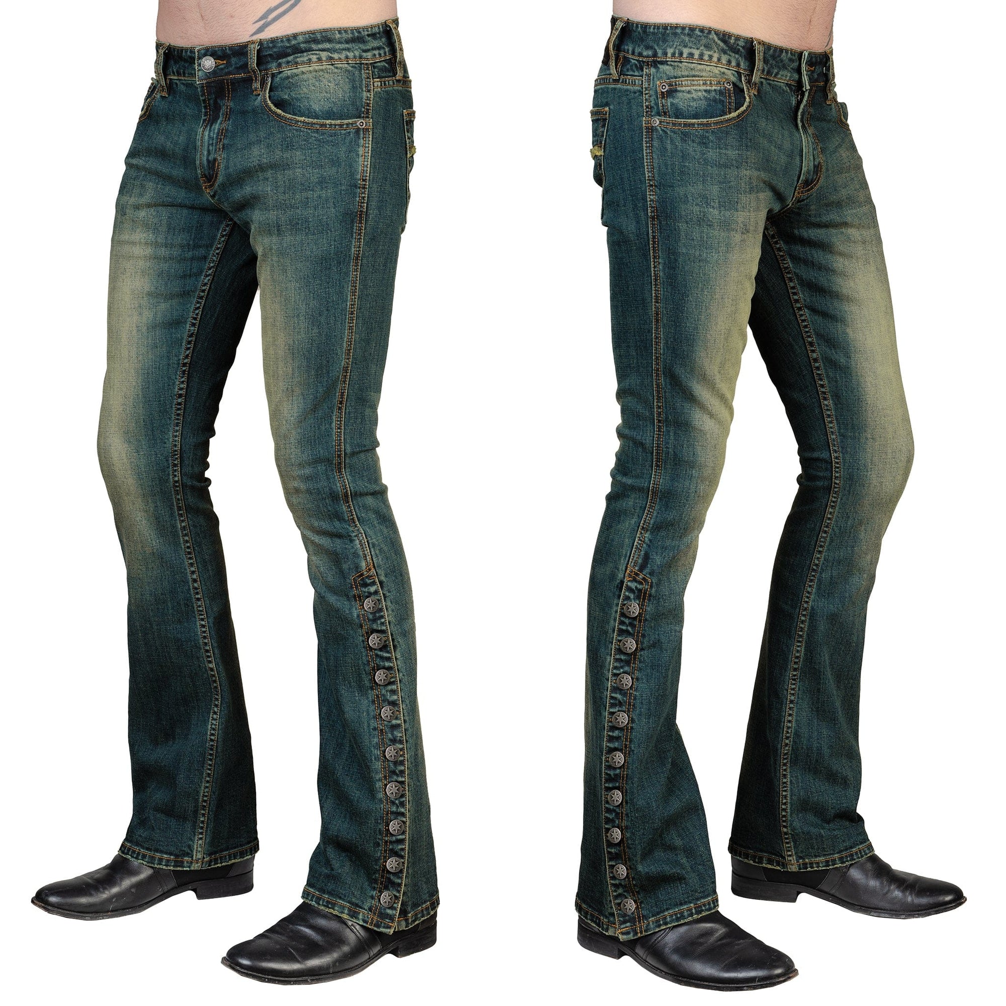 Essentials Collection Pants Hellraiser Side Button Jeans - Vintage Blue