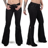 Essentials Collection Pants Hellraiser Side Zipper Jeans - Black