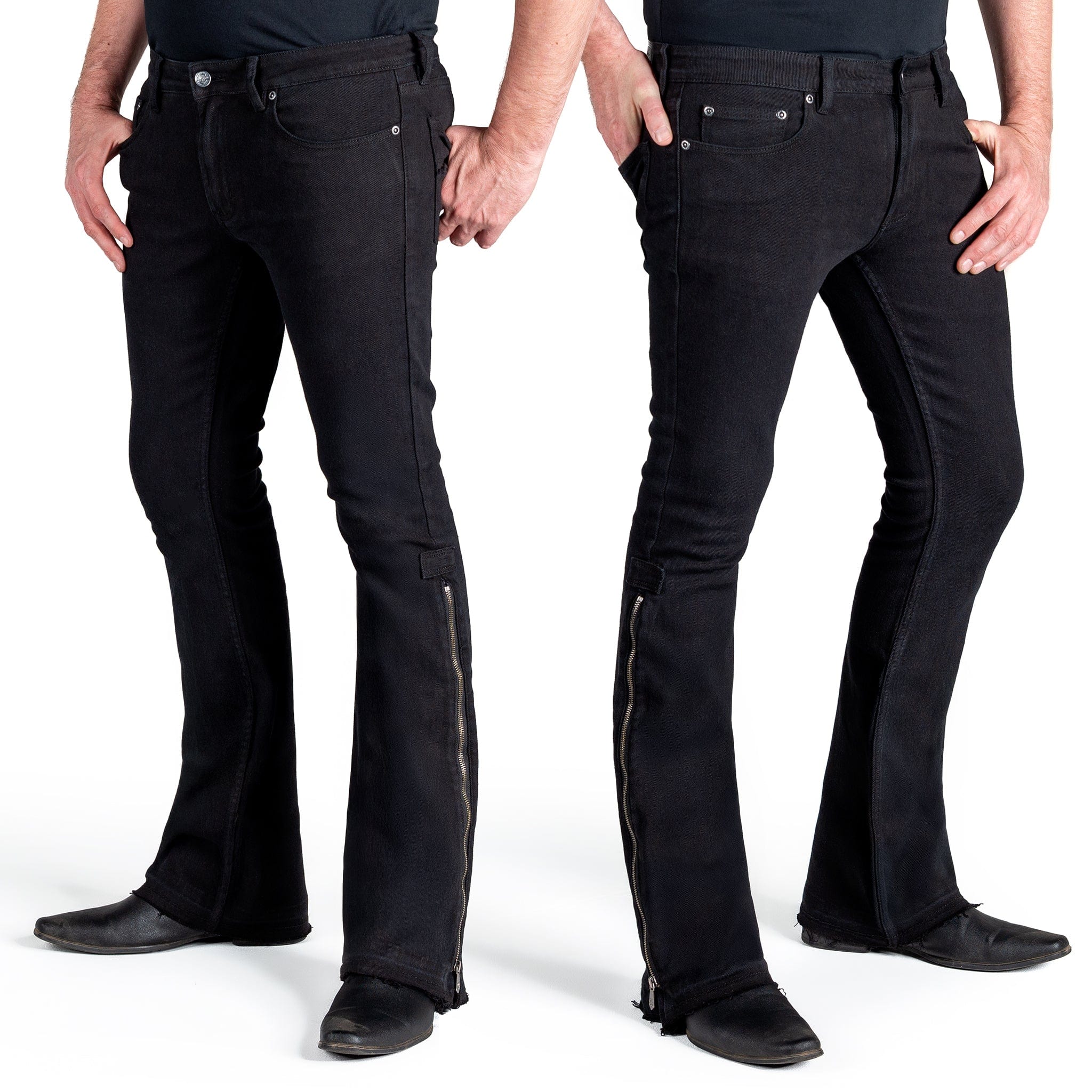 Essentials Collection Pants Hellraiser Side Zipper Jeans - Black