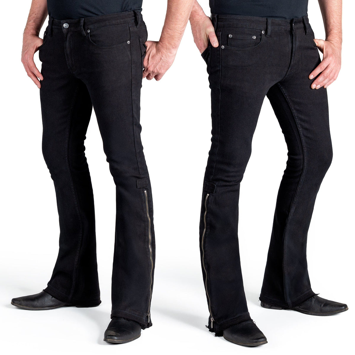 Essentials Collection Pants Hellraiser Side Zipper Jeans - Black