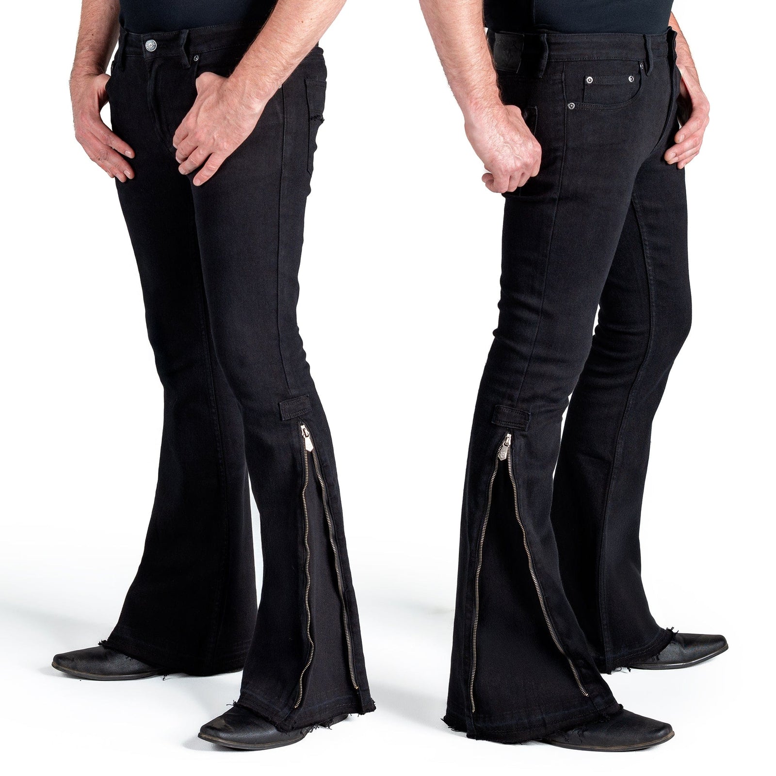 Essentials Collection Pants Hellraiser Side Zipper Jeans - Black