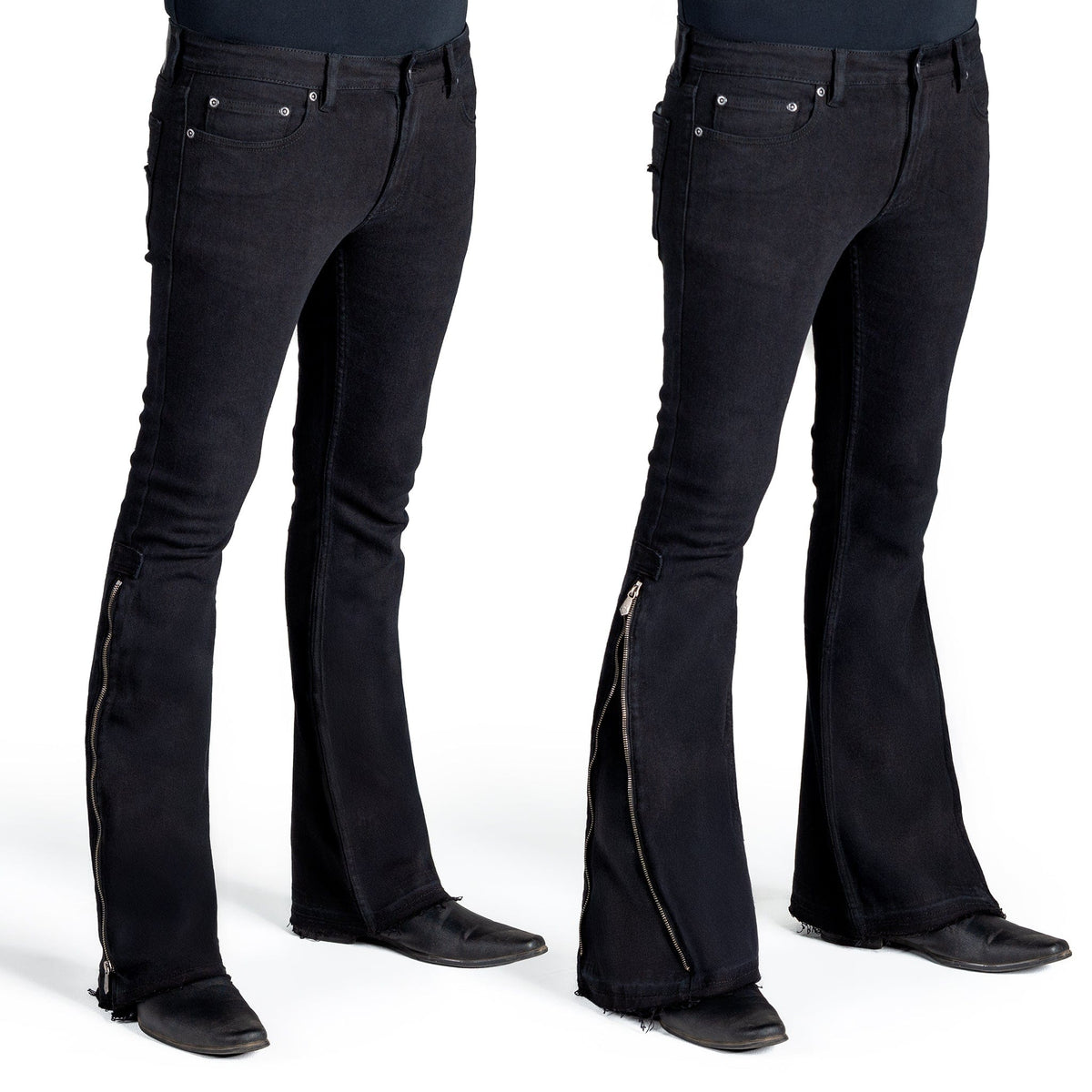 Essentials Collection Pants Hellraiser Side Zipper Jeans - Black