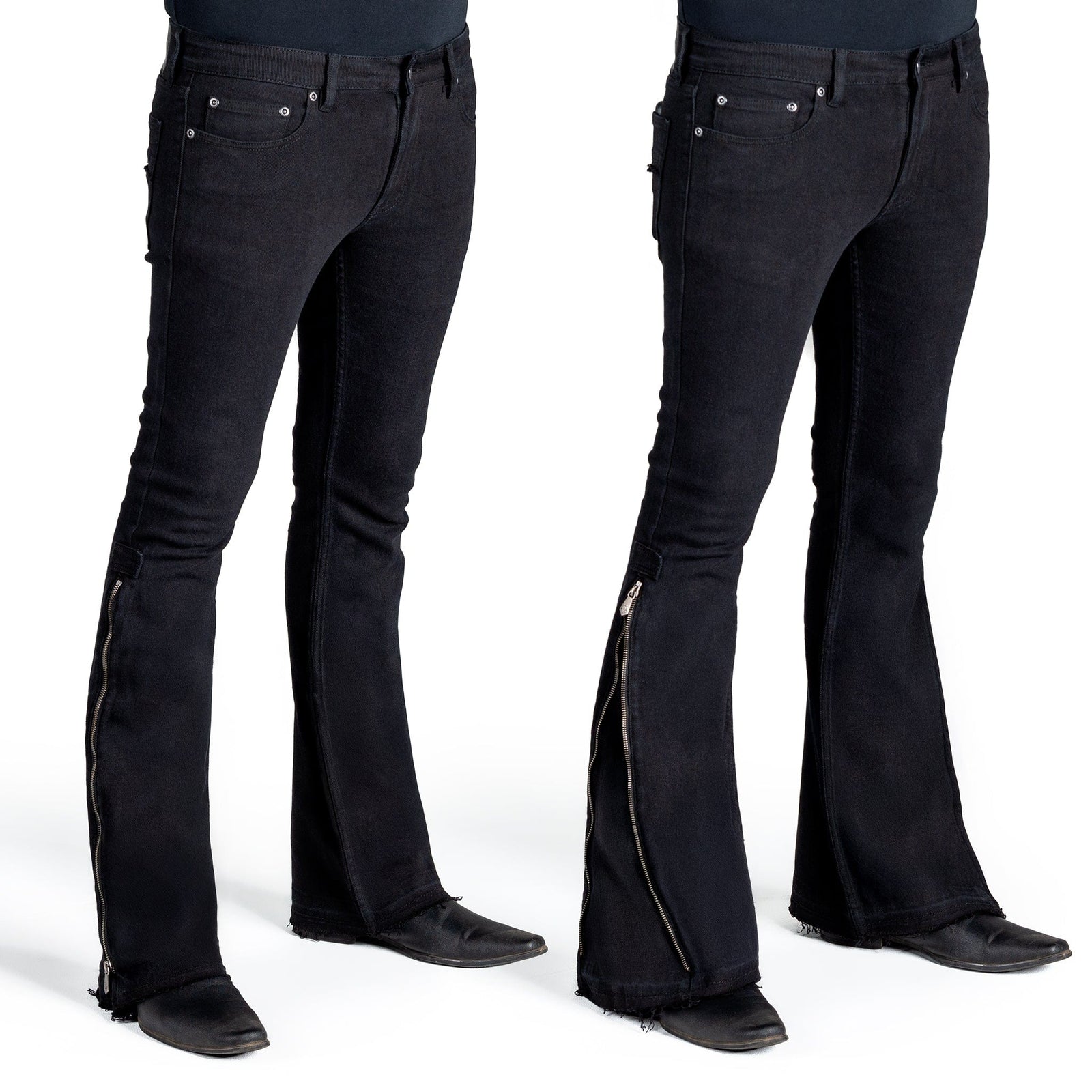 Essentials Collection Pants Hellraiser Side Zipper Jeans - Black