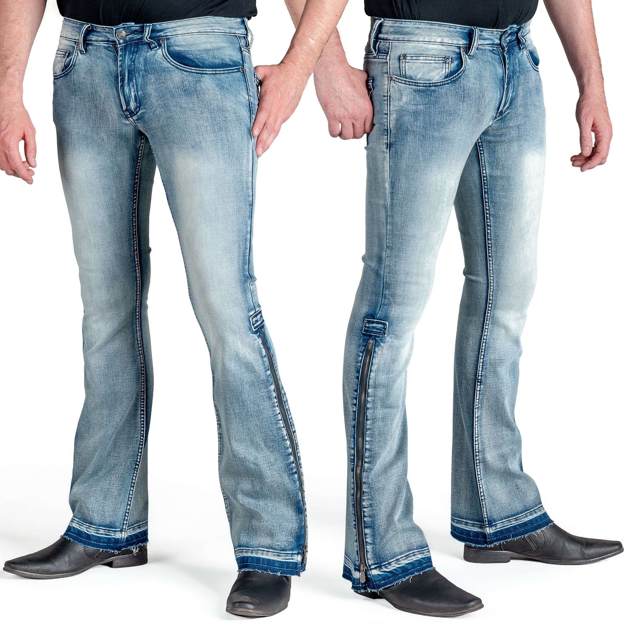 Essentials Collection Pants Hellraiser Side Zipper Jeans - Classic Blue