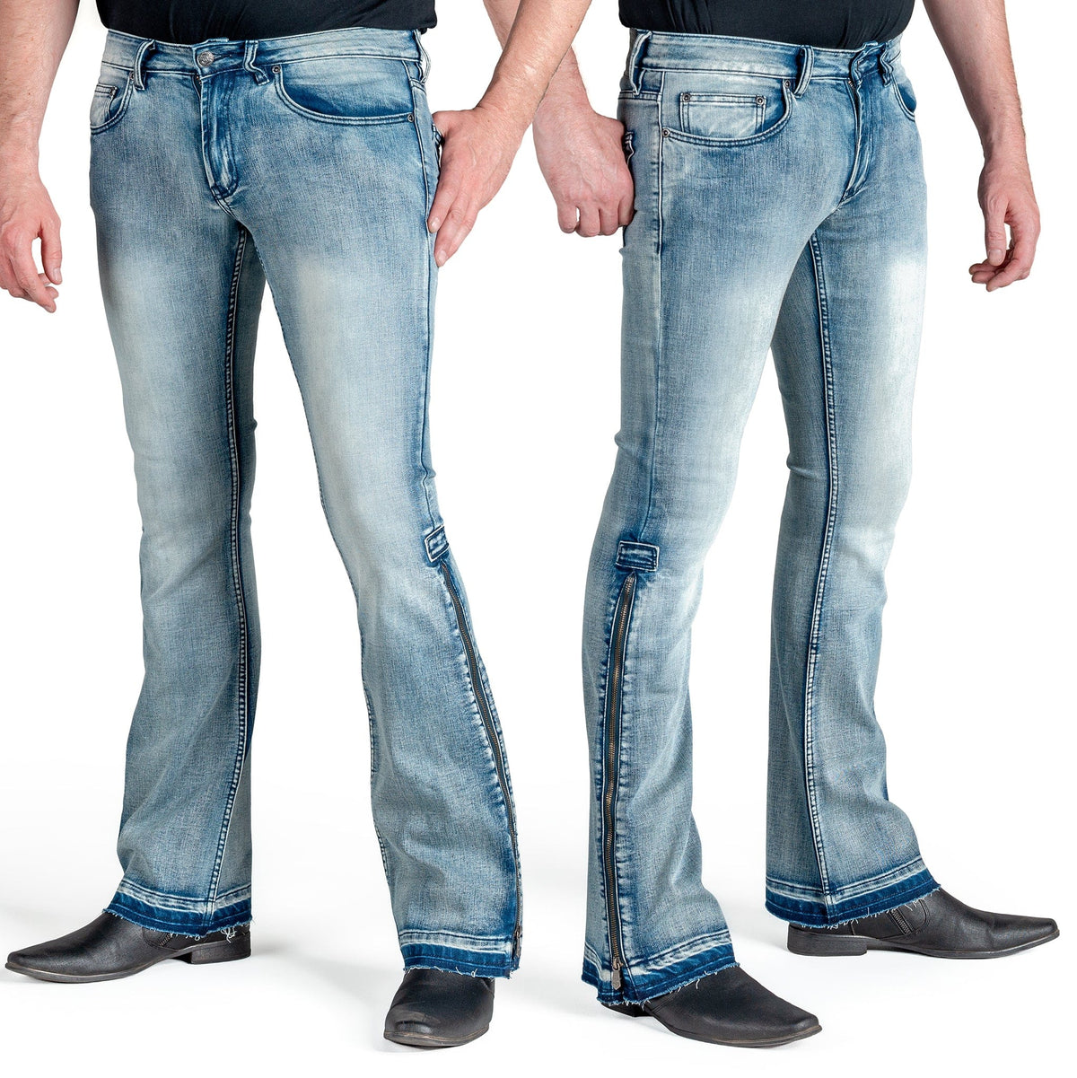 Essentials Collection Pants Hellraiser Side Zipper Jeans - Classic Blue