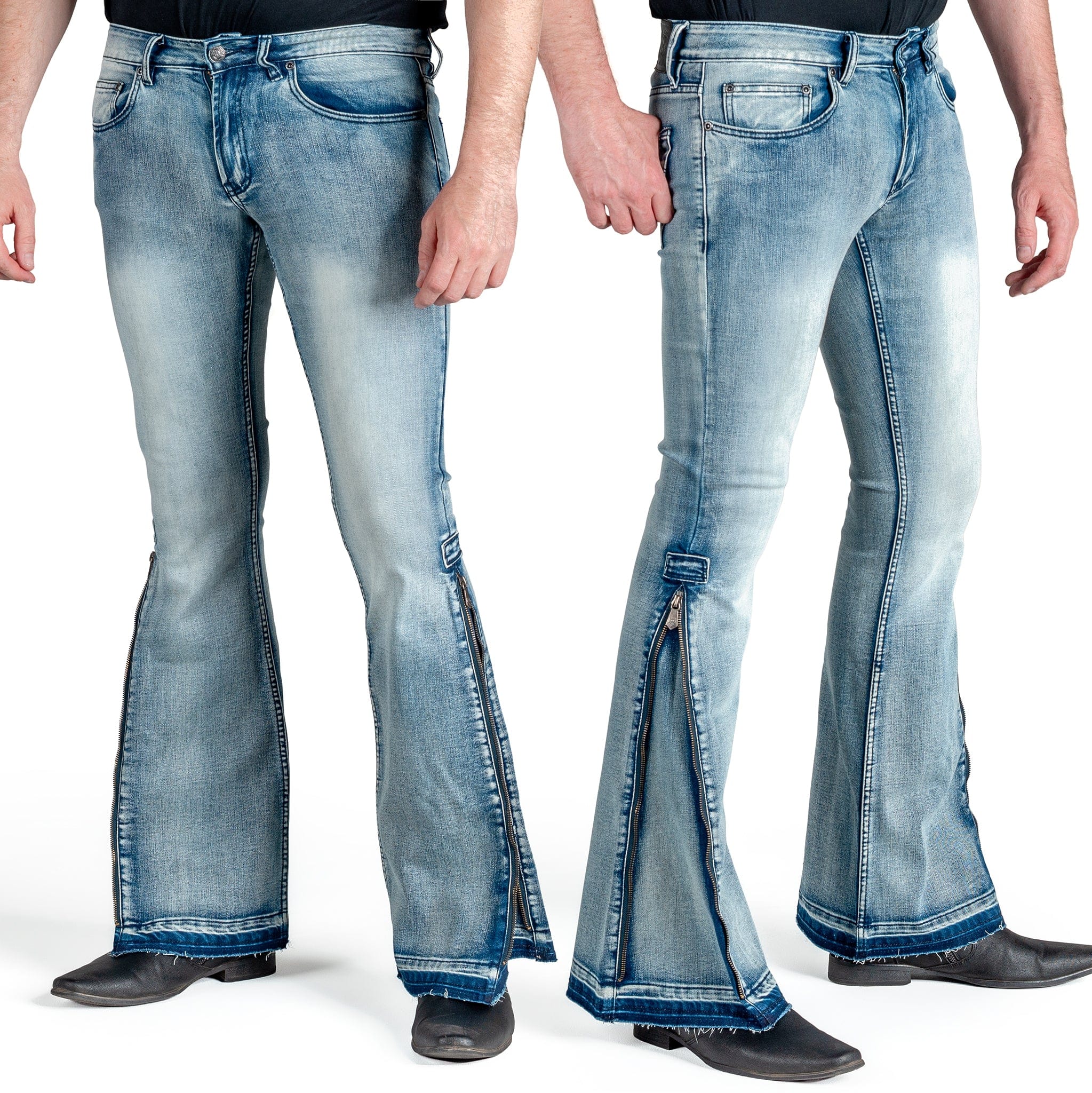 Essentials Collection Pants Hellraiser Side Zipper Jeans - Classic Blue