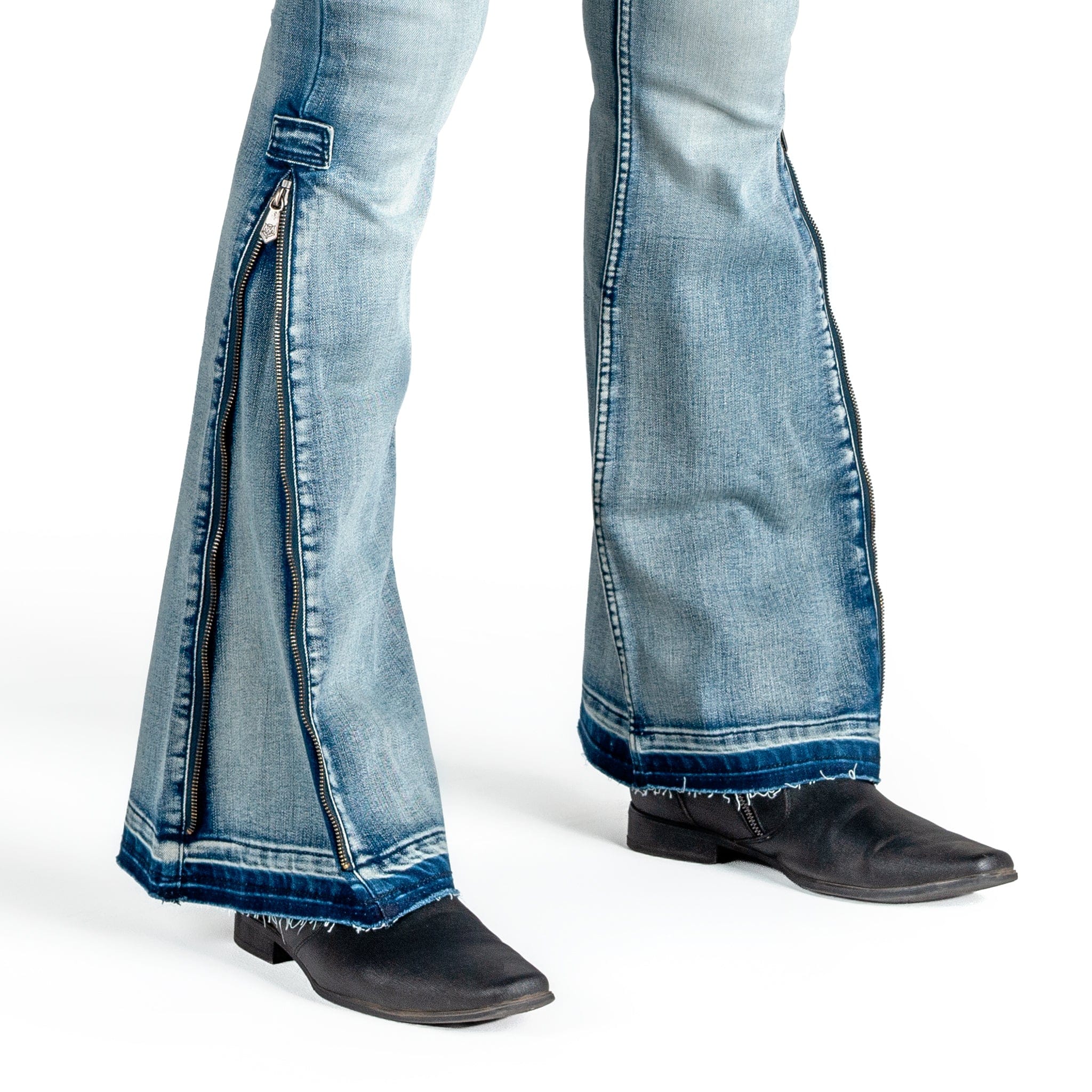 Essentials Collection Pants Hellraiser Side Zipper Jeans - Classic Blue