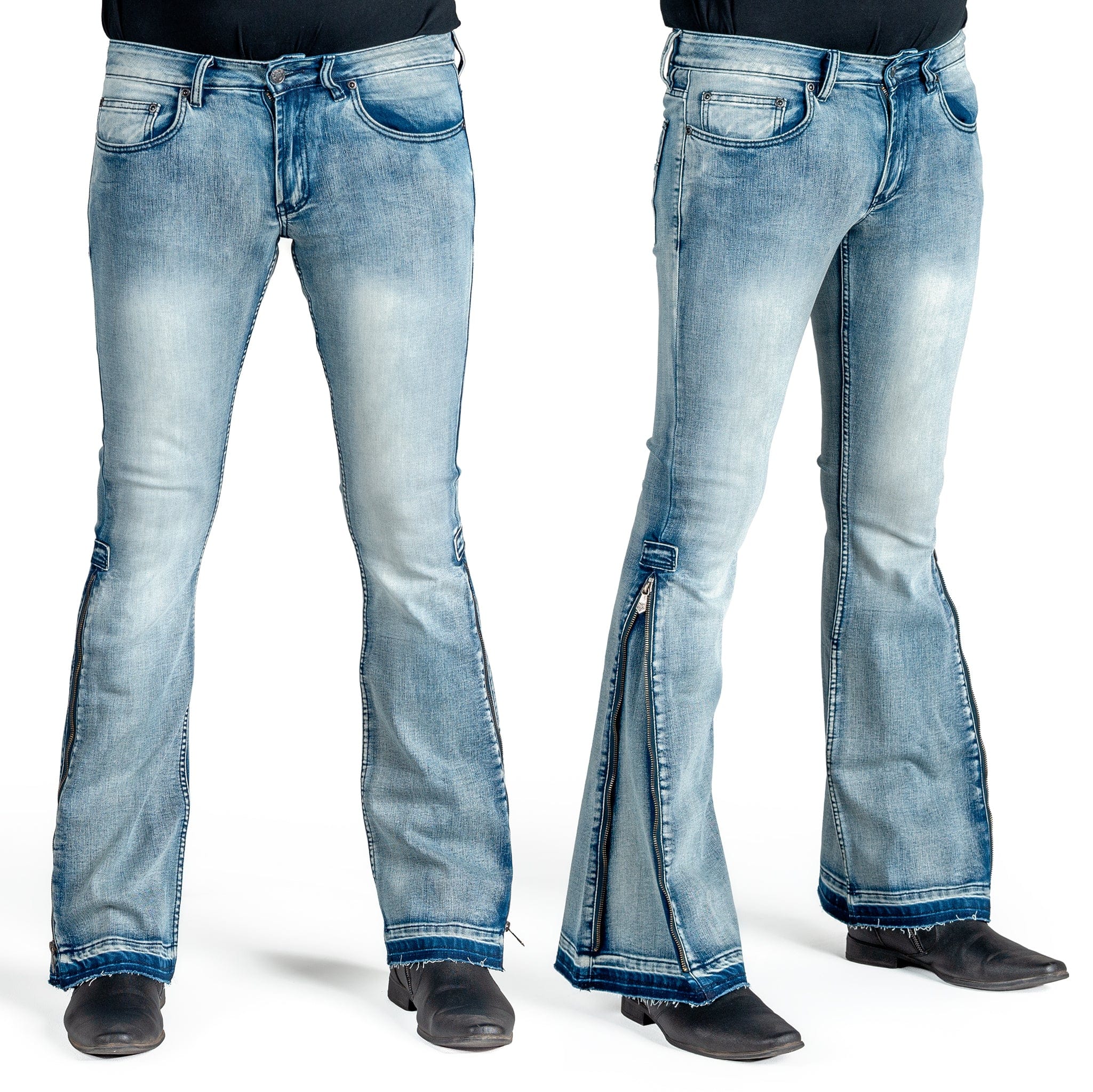 Essentials Collection Pants Hellraiser Side Zipper Jeans - Classic Blue