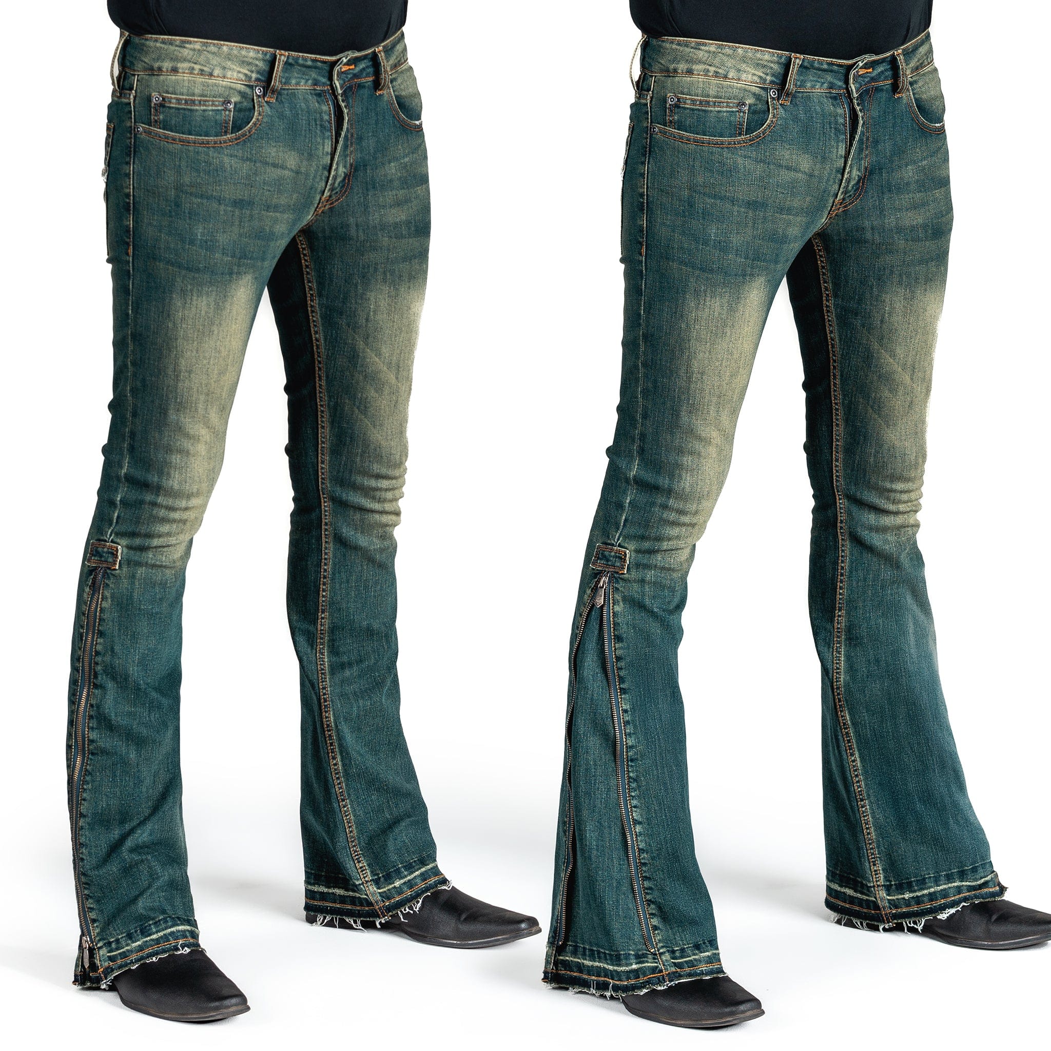 Essentials Collection Pants Hellraiser Side Zipper Jeans - Vintage Blue