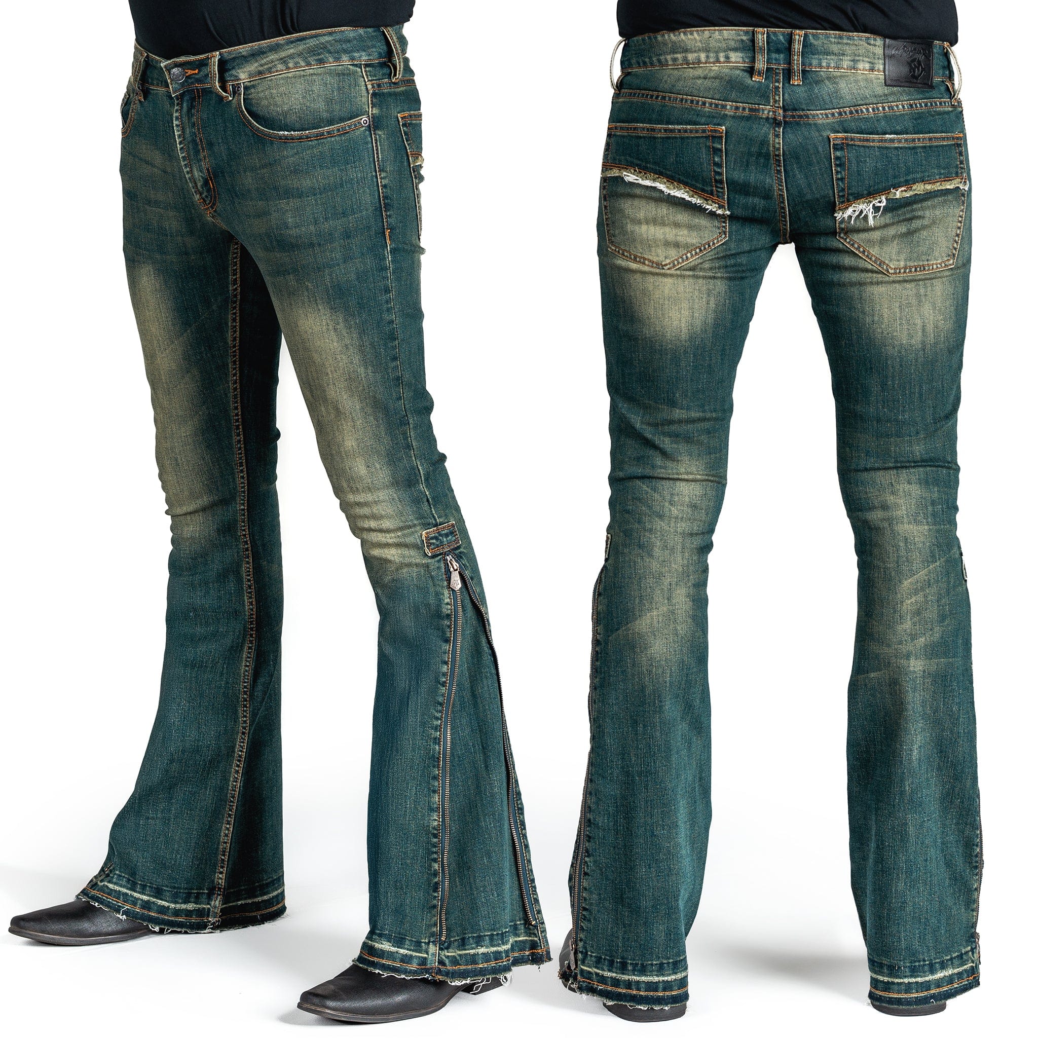 Essentials Collection Pants Hellraiser Side Zipper Jeans - Vintage Blue