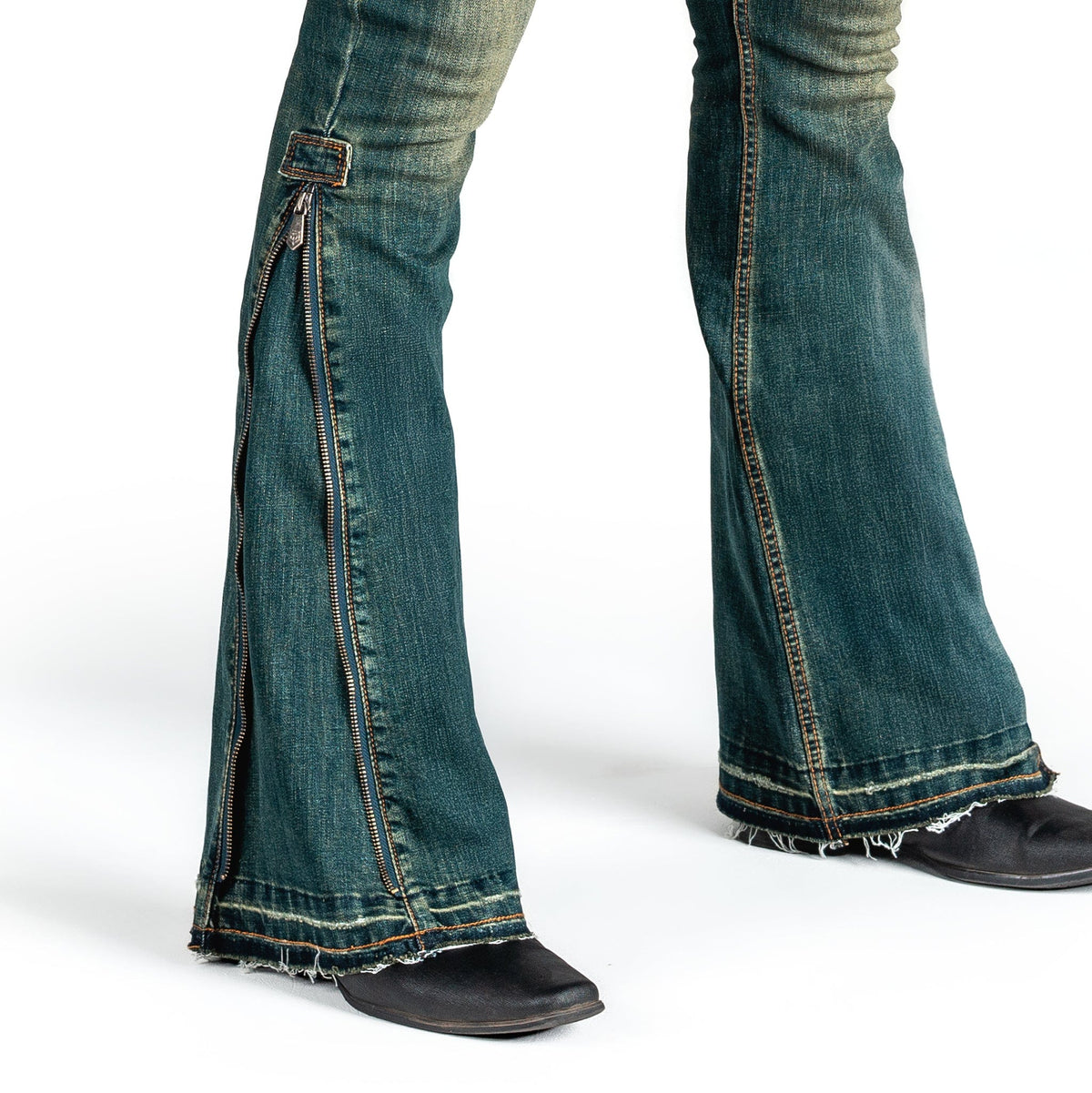 Essentials Collection Pants Hellraiser Side Zipper Jeans - Vintage Blue