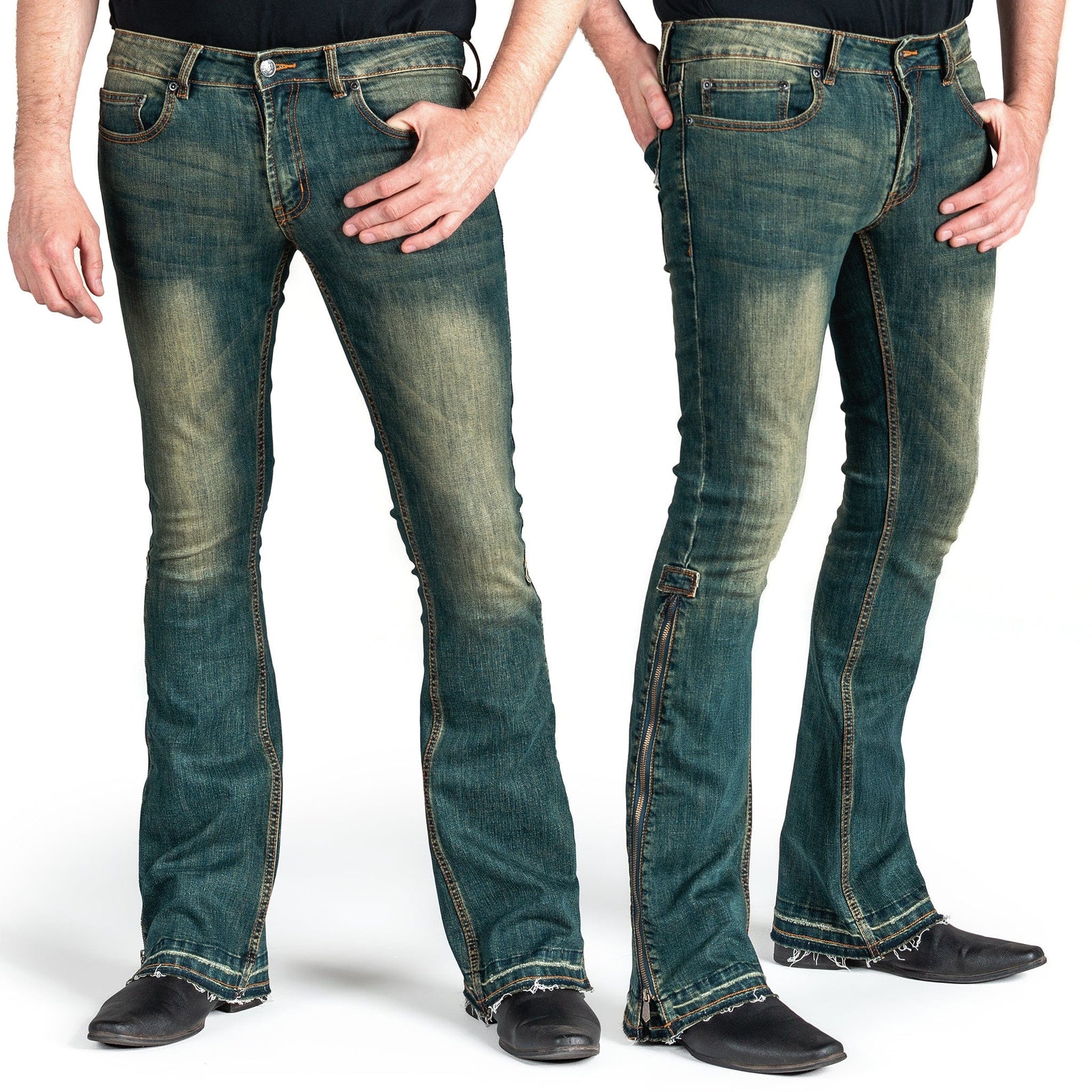 Essentials Collection Pants Hellraiser Side Zipper Jeans - Vintage Blue