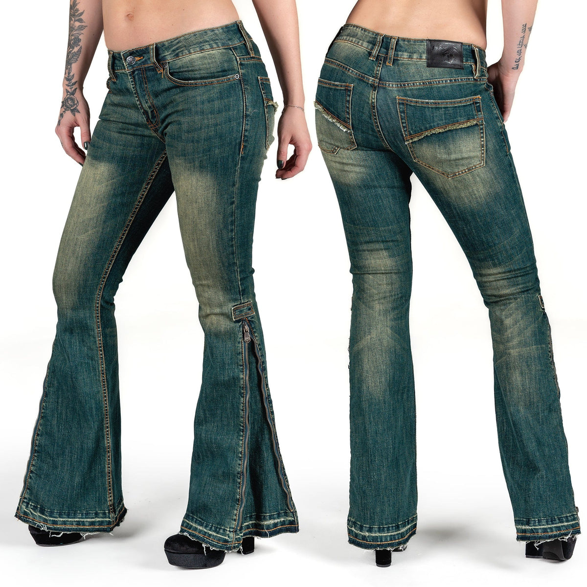 Essentials Collection Pants Hellraiser Side Zipper Jeans - Vintage Blue