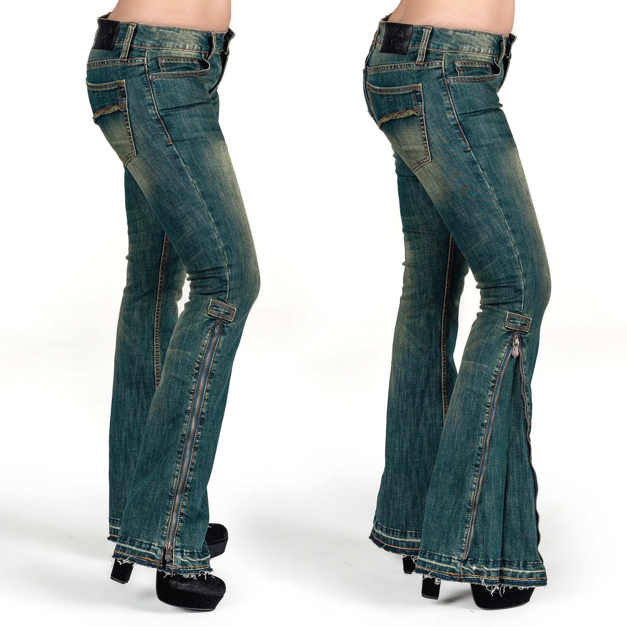 Essentials Collection Pants Hellraiser Side Zipper Jeans - Vintage Blue