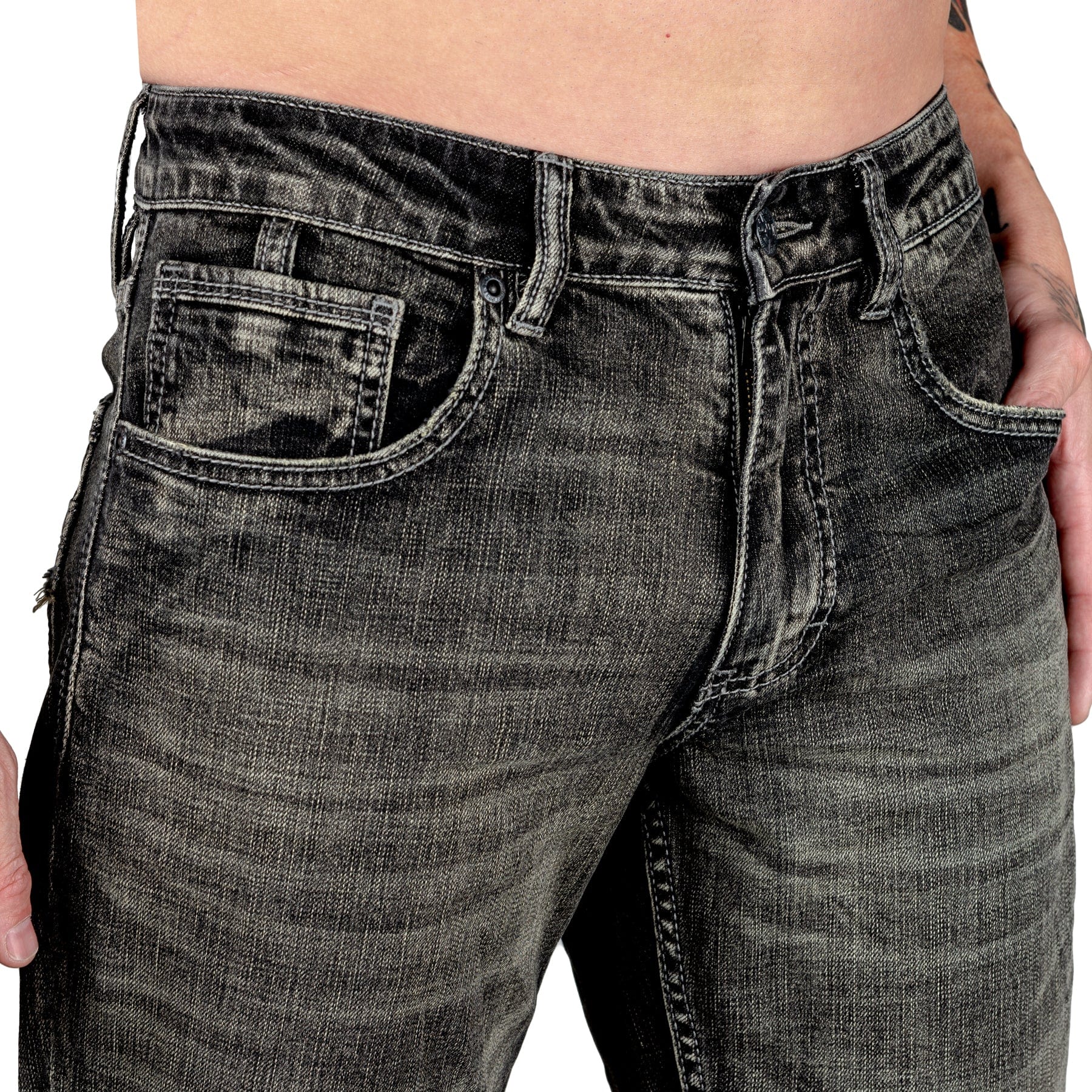 Wornstar Clothing Mens Jeans. Trailblazer Denim Pants - Vintage Black