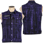 Jeanius Bar Collection Jacket Wornstar Custom Vest - Purple Haze Alloy Washed