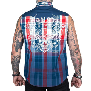 Rocknrolla Collection Button Down Heritage Shirt - Sleeveless