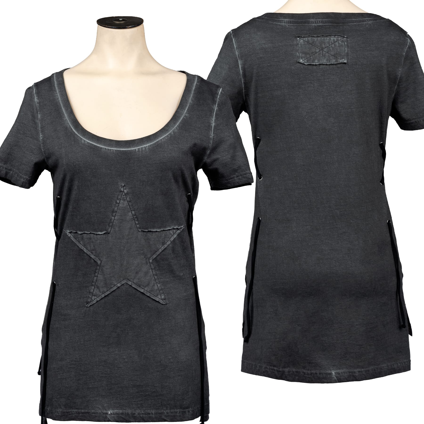 Sirens Collection T-Shirt Black Star Tee - Vintage