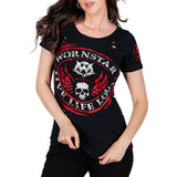 Wornstar Clothing Womens Tee. Magna Vita Skull Tee - Black