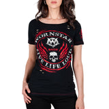 Wornstar Clothing Womens Tee. Magna Vita Skull Tee - Black