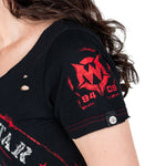 Wornstar Clothing Womens Tee. Magna Vita Skull Tee - Black