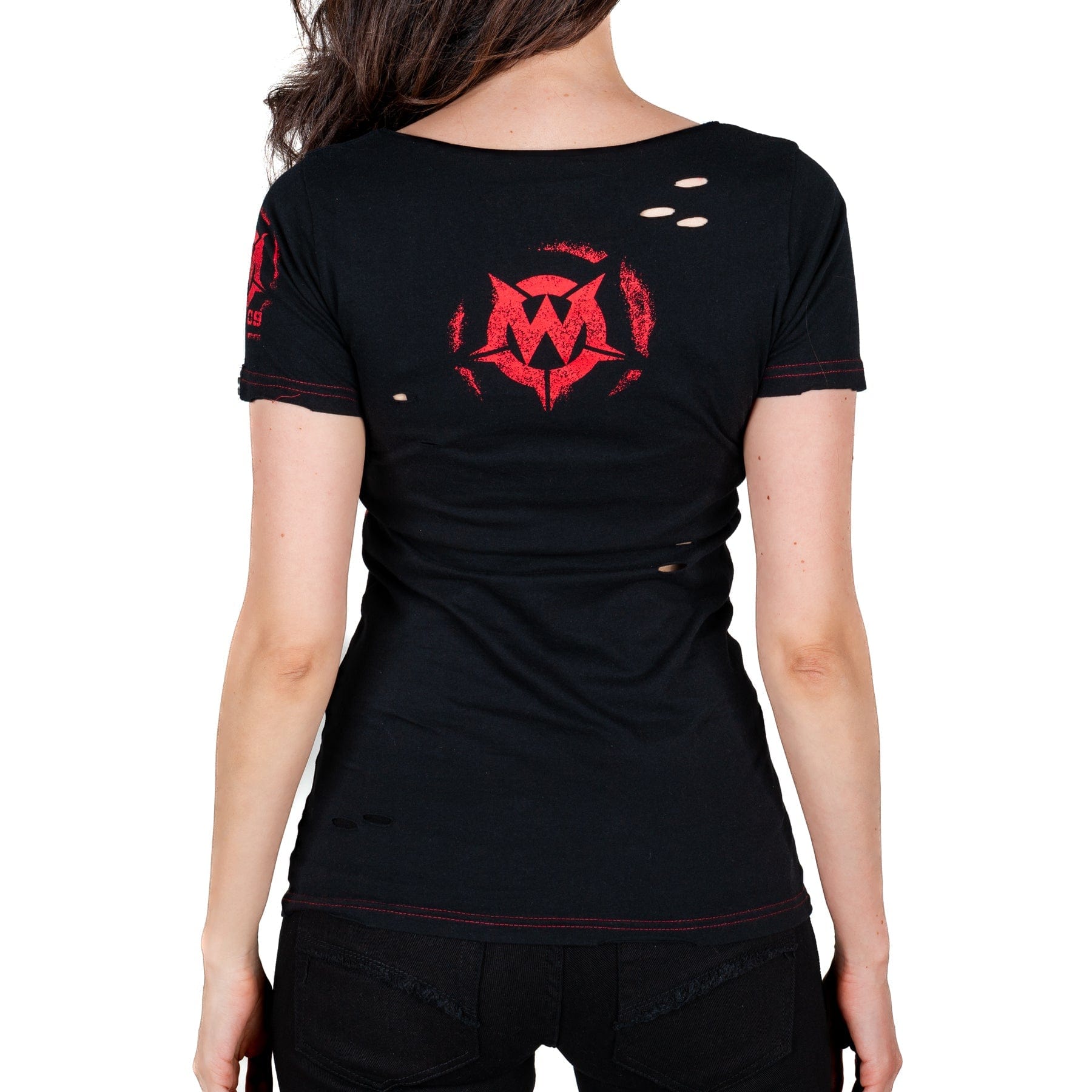 Wornstar Clothing Womens Tee. Magna Vita Skull Tee - Black
