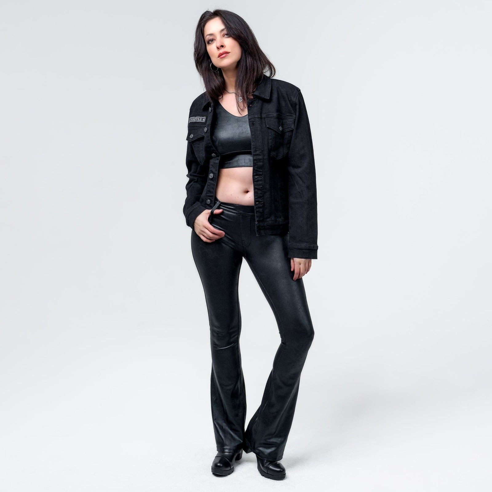 Wornstar Clothing Womens Leggings Fearless Bootcut Womens Pants - Black