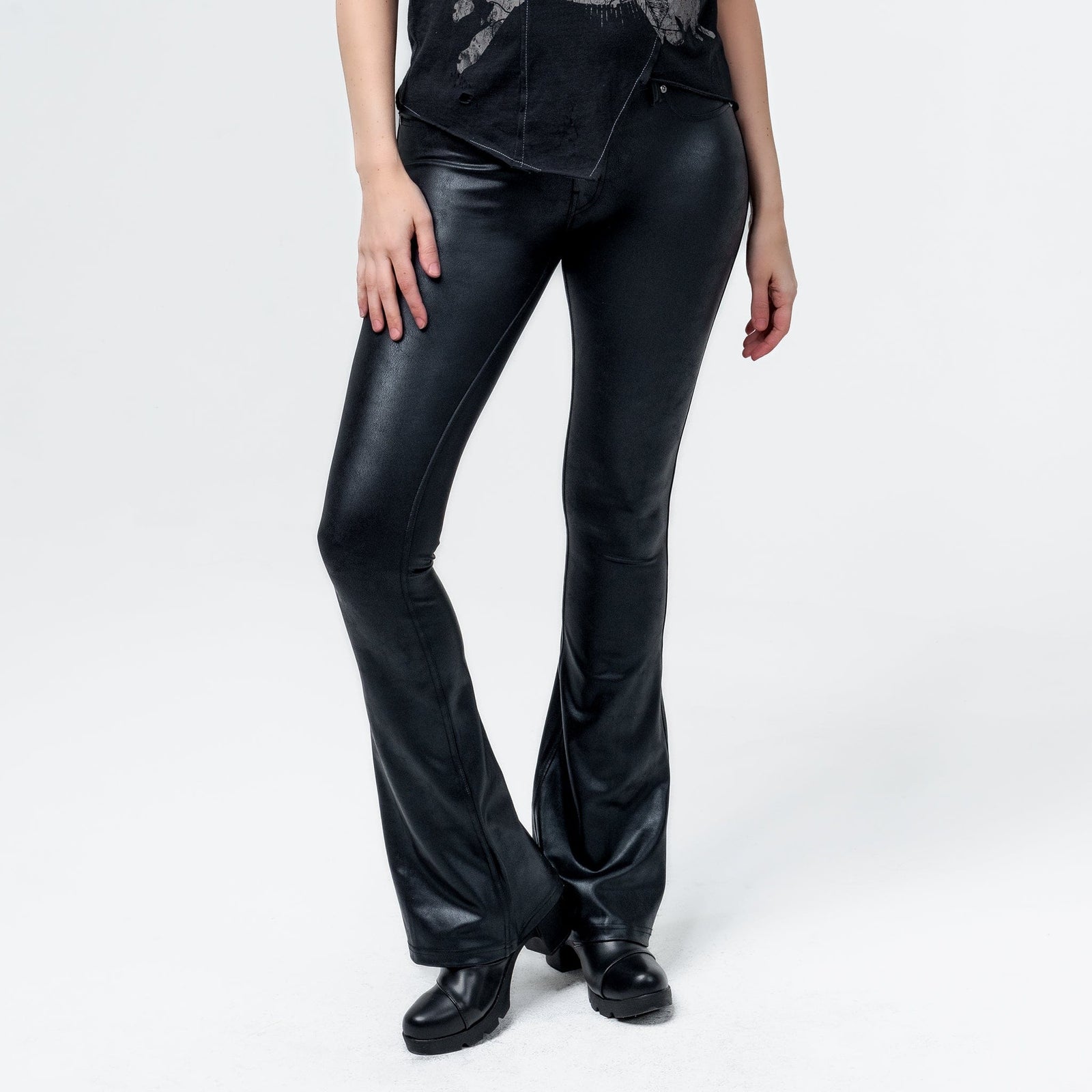 Wornstar Clothing Womens Leggings Fearless Bootcut Womens Pants - Black