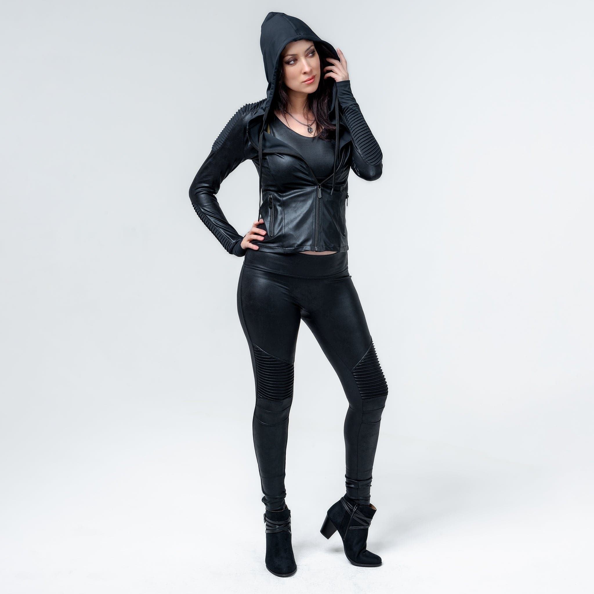 Wornstar Clothing Womens Dress Fearless Leather Moto Jacket - Black