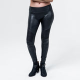 Wornstar Clothing Womens Leggings. Fearless Leather Moto Leggings - Black