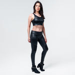 Wornstar Clothing Womens Leggings. Fearless Leather Moto Leggings - Black