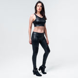 Wornstar Clothing Womens Leggings. Fearless Leather Moto Leggings - Black