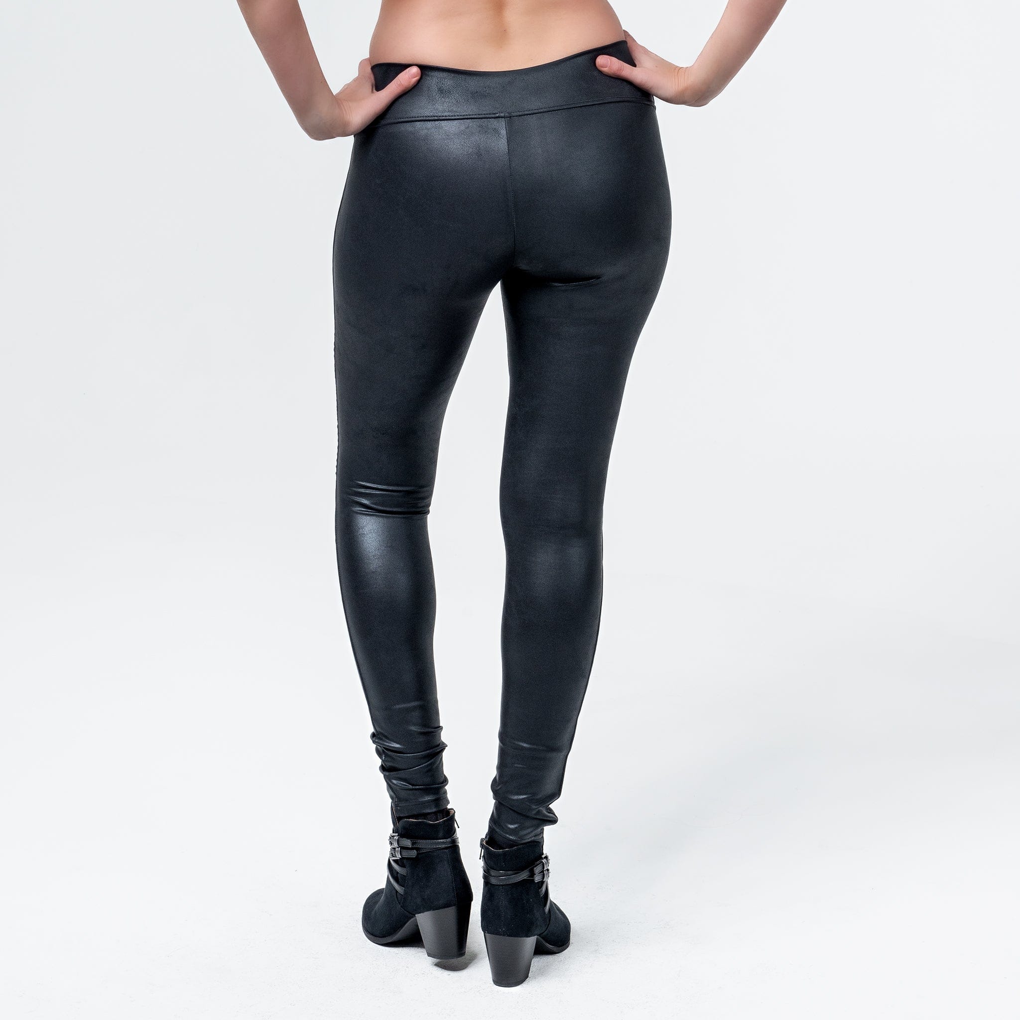 Wornstar Clothing Womens Leggings. Fearless Leather Moto Leggings - Black