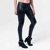 Wornstar Clothing Womens Leggings. Fearless Leather Moto Leggings - Black