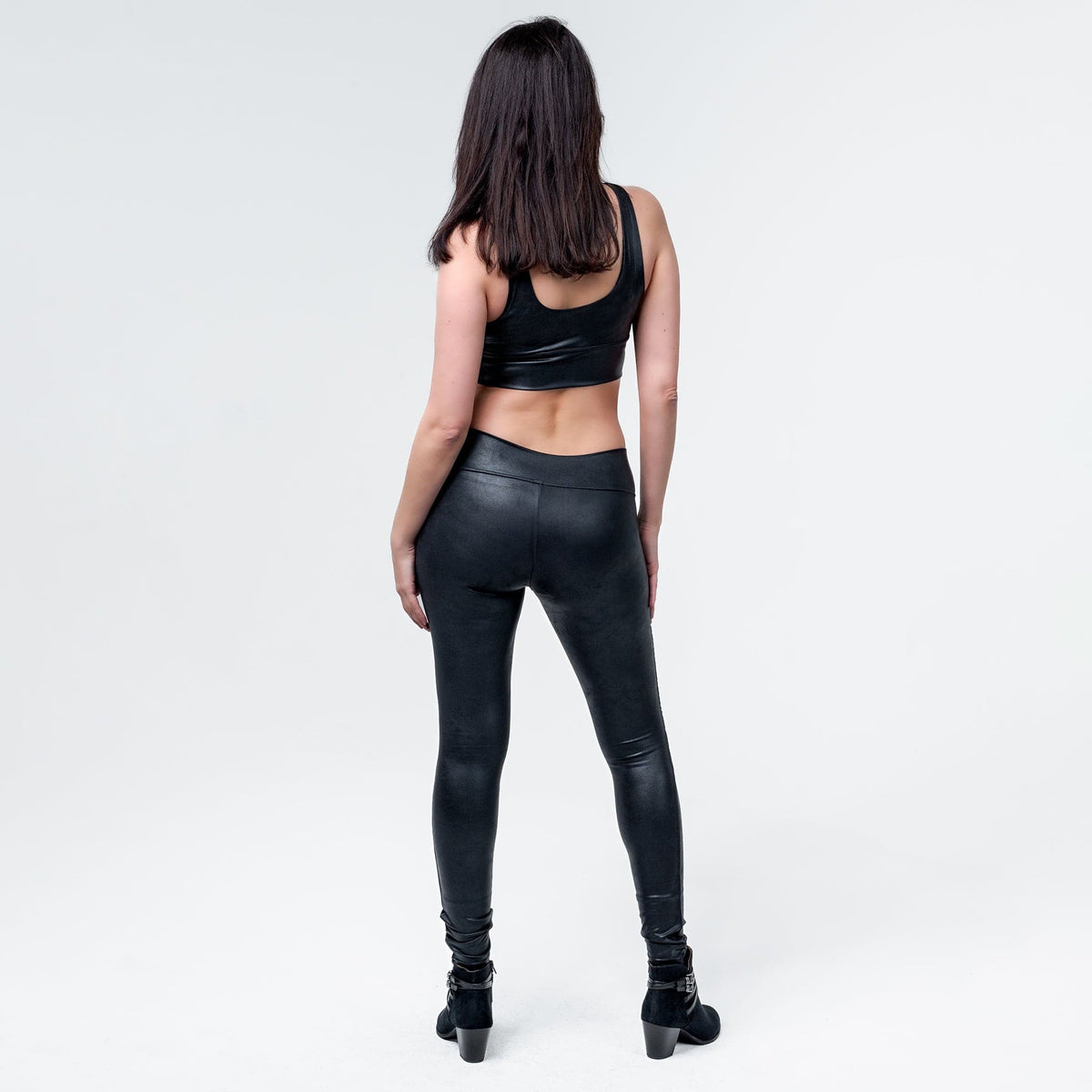 Wornstar Clothing Womens Leggings. Fearless Leather Moto Leggings - Black