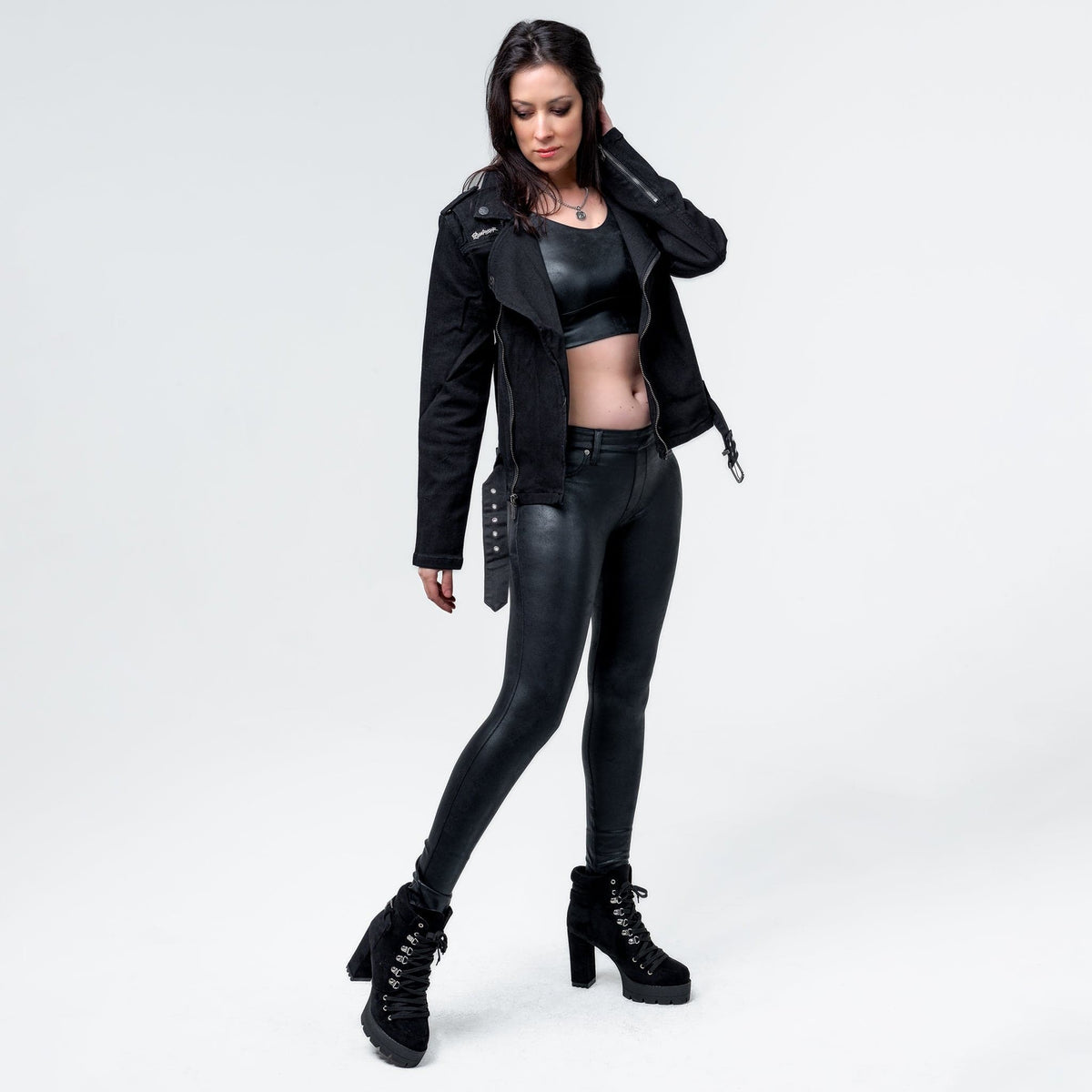 Wornstar Clothing Womens Pants. Fearless Skinny Cut Pants - Black