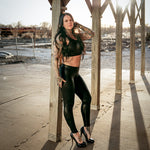Sirens Collection Leggings Fearless Zipper Bottom Pants
