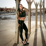 Sirens Collection Leggings Fearless Zipper Bottom Pants